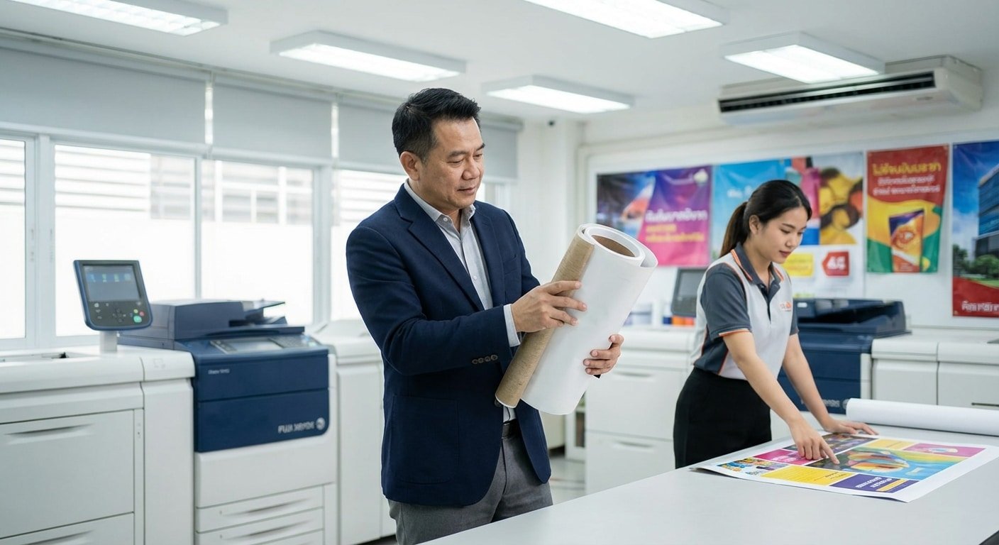 รู้จักความหนาป้ายไวนิล เลือกสเปกแบบไหนให้คุ้มค่าทนทาน - vinyl-banner-thickness-guide