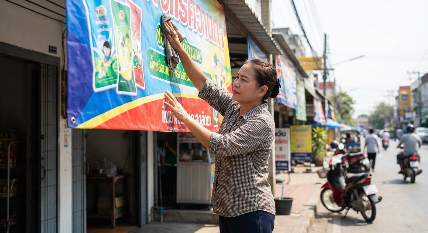 ทริคดูแลป้ายไวนิลและสติ๊กเกอร์ให้สีสด ทนแดด ไม่ซีดไว - vinyl-sticker-maintenance-tips