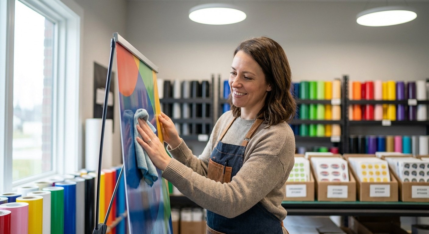 วิธีดูแลป้ายไวนิลและสต๊อกสติ๊กเกอร์ ยืดอายุใช้งานสีไม่ซีด - vinyl-sticker-maintenance-tips