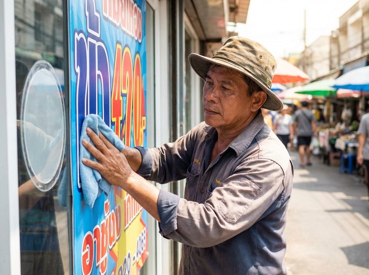 วิธีดูแลป้ายไวนิลและสติ๊กเกอร์ติดกระจกให้สีสดสู้แดด - vinyl-sticker-maintenance-tips