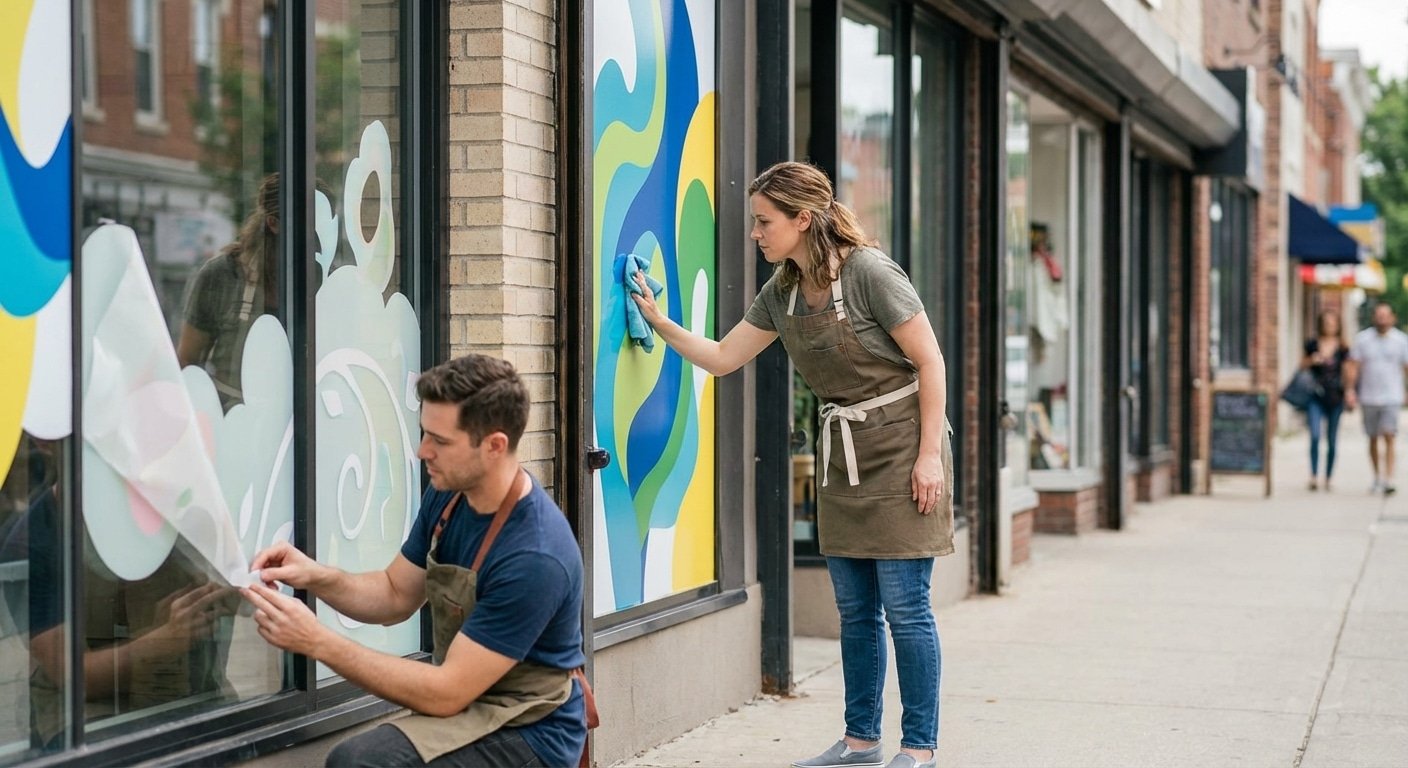 ทริคดูแลป้ายไวนิล-สติ๊กเกอร์กระจก ให้สีสดทนแดด ไม่ซีดไว - vinyl-sticker-maintenance-tips