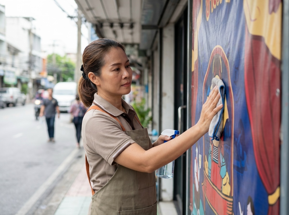 วิธีดูแลป้ายไวนิล-สติ๊กเกอร์ให้สีสดทนแดด ยืดอายุใช้งาน - vinyl-sticker-maintenance-tips