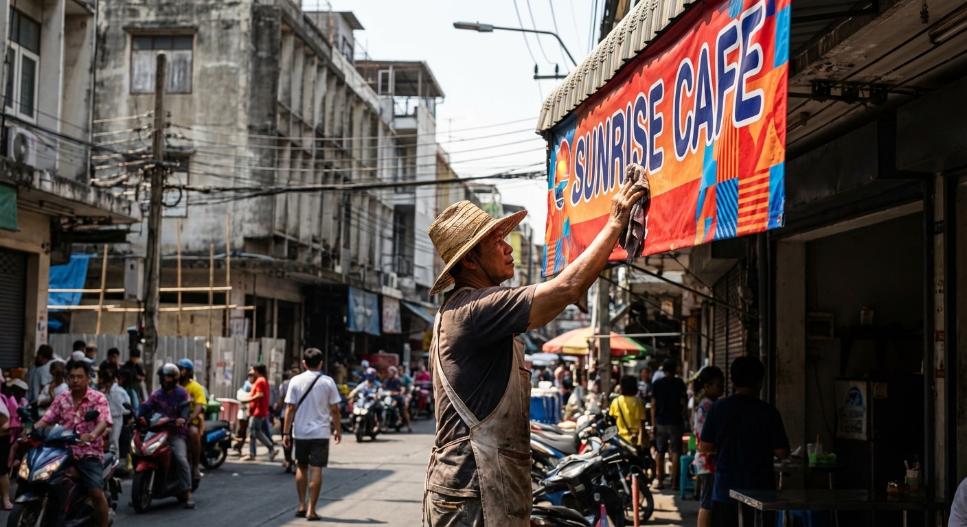วิธีดูแลป้ายไวนิลและสติ๊กเกอร์หน้าร้านรับซัมเมอร์ให้สีทน - vinyl-sticker-sign-summer-care