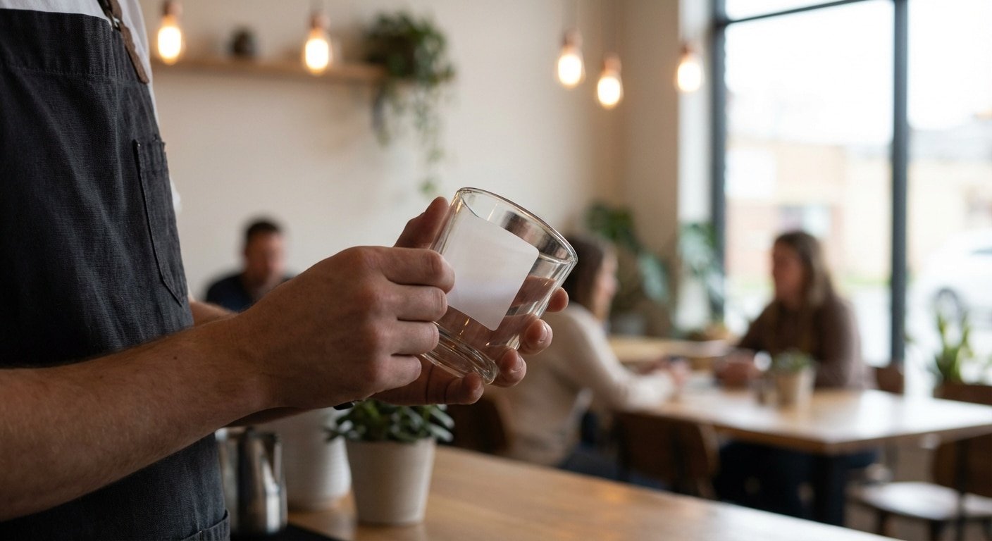 เทคนิคเลือกสติ๊กเกอร์กันน้ำ ติดแก้วกาแฟให้สวยทนไม่ลอก - waterproof-cafe-sticker-printing