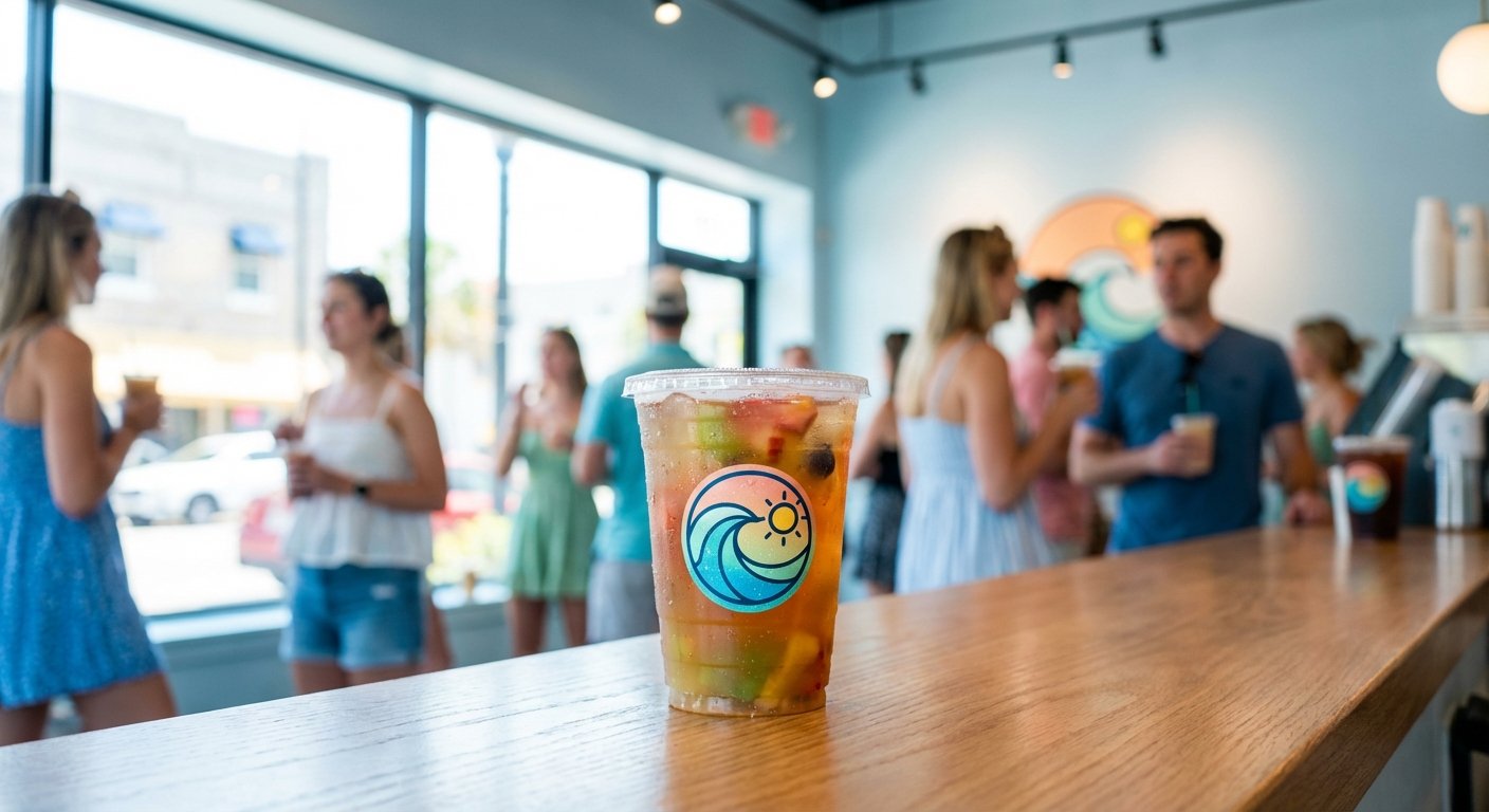 สติ๊กเกอร์ติดแก้วกันน้ำ 100% ไอเทมลับรับซัมเมอร์ 2026 - waterproof-cup-sticker-summer