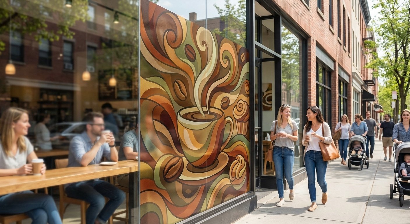 ไอเดียสติ๊กเกอร์ติดกระจกหน้าร้าน ดึงดูดลูกค้าเพิ่มยอดขาย - window-sticker-storefront-ideas