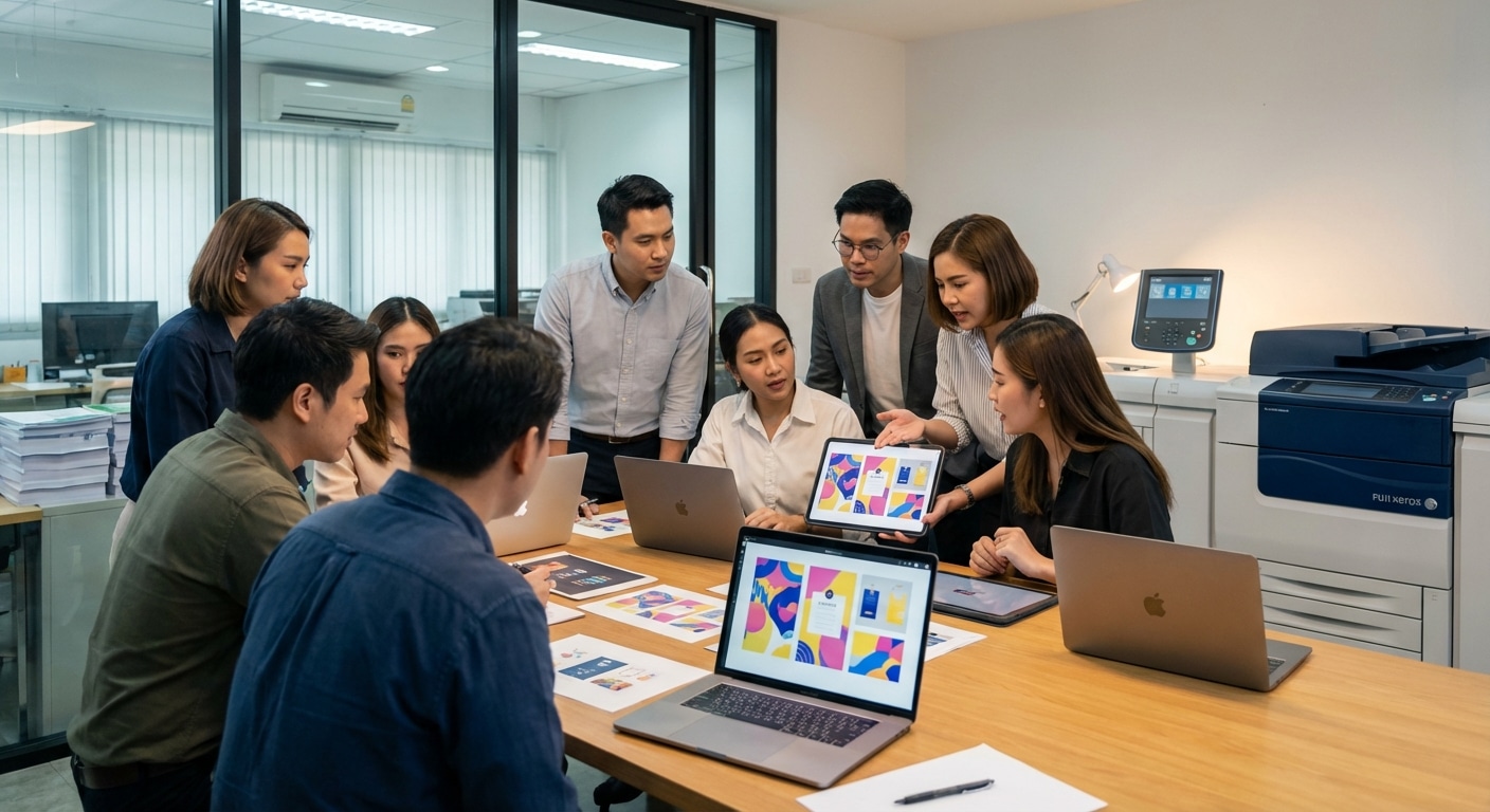 จับตาเทรนด์ 2026: AI พลิกโฉมการออกแบบสิ่งพิมพ์ SME ไทย - 2026-ai-print-design-trend