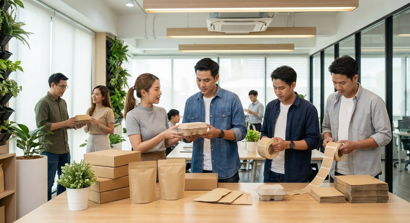 เทรนด์พิมพ์รักษ์โลก 2026: บรรจุภัณฑ์ย่อยสลายได้มาแรง - 2026-eco-friendly-printing-trend