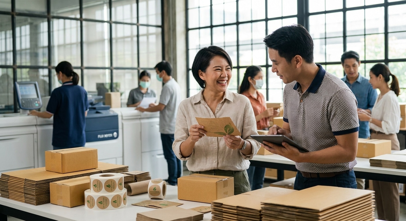 เทรนด์สิ่งพิมพ์ 2026: สติ๊กเกอร์รักษ์โลกยอดฮิต ดันยอด SME - 2026-eco-friendly-printing-trend