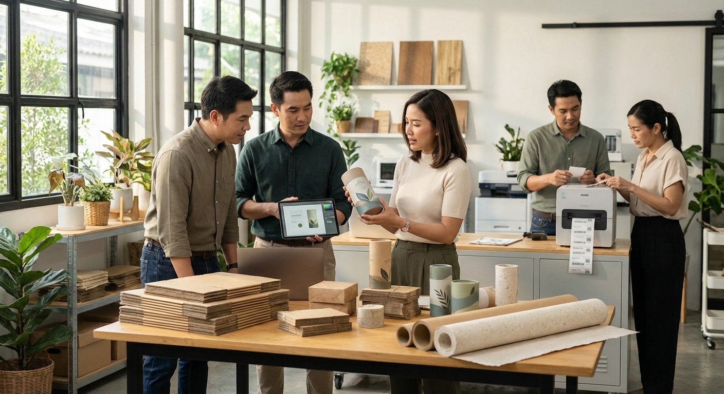 เทรนด์บรรจุภัณฑ์ 2026: สื่อสิ่งพิมพ์รักษ์โลกดันยอดขาย SME - 2026-eco-friendly-printing-trends