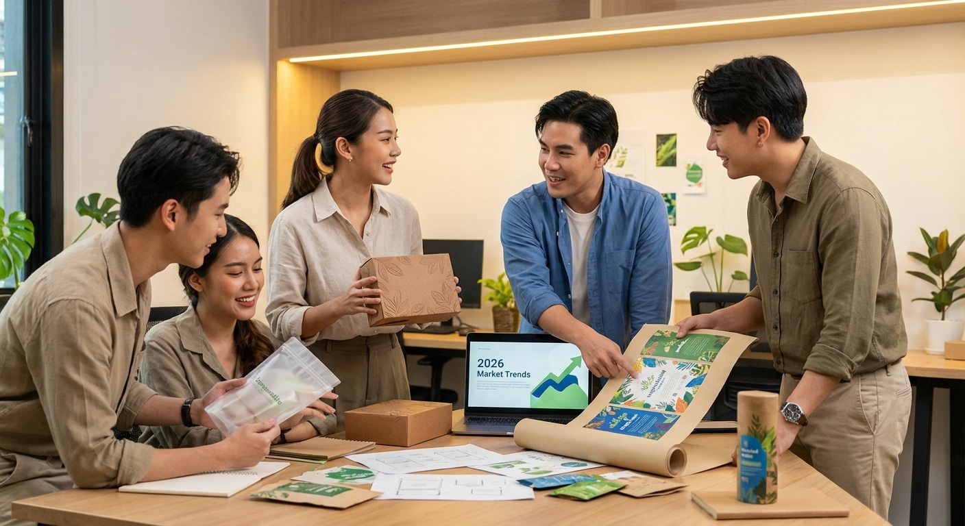 จับตาเทรนด์พิมพ์ 2026! แพ็กเกจจิ้งรักษ์โลกดันยอด SME - 2026-eco-packaging-print-trend