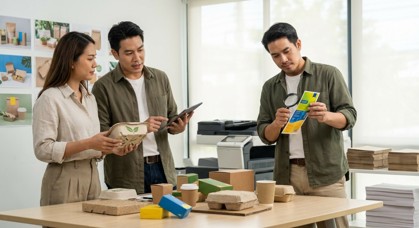 อัปเดตเทรนด์สิ่งพิมพ์ 2026: แพ็กเกจจิ้งรักษ์โลกครองใจ SME - 2026-eco-packaging-print-trends