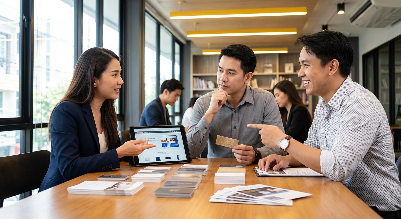กลยุทธ์ 2026: เปลี่ยนนามบัตรและใบปลิวเป็นยอดขายออนไลน์ - 2026-offline-to-online-print-marketing