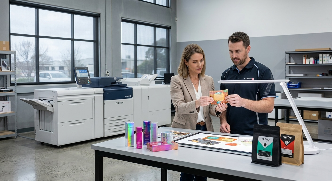 นวัตกรรมการพิมพ์ 2026: ยกระดับฉลากสินค้า SME ให้พรีเมียม - 2026-sme-premium-printing-tech