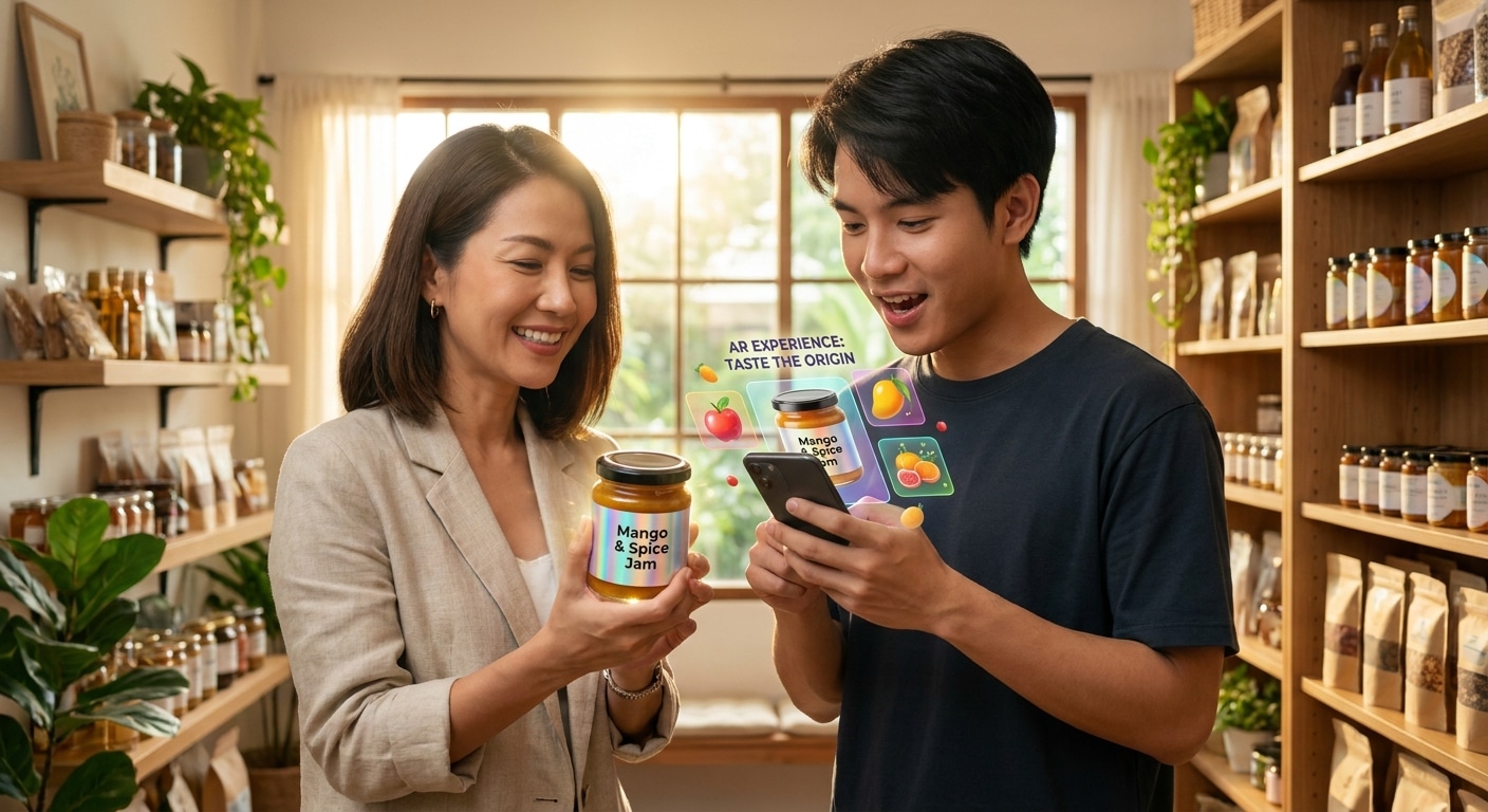 เทรนด์สื่อสิ่งพิมพ์ 2027: ฉลากสินค้า AR เพิ่มยอดขาย SME - 2027-ar-smart-label-trend