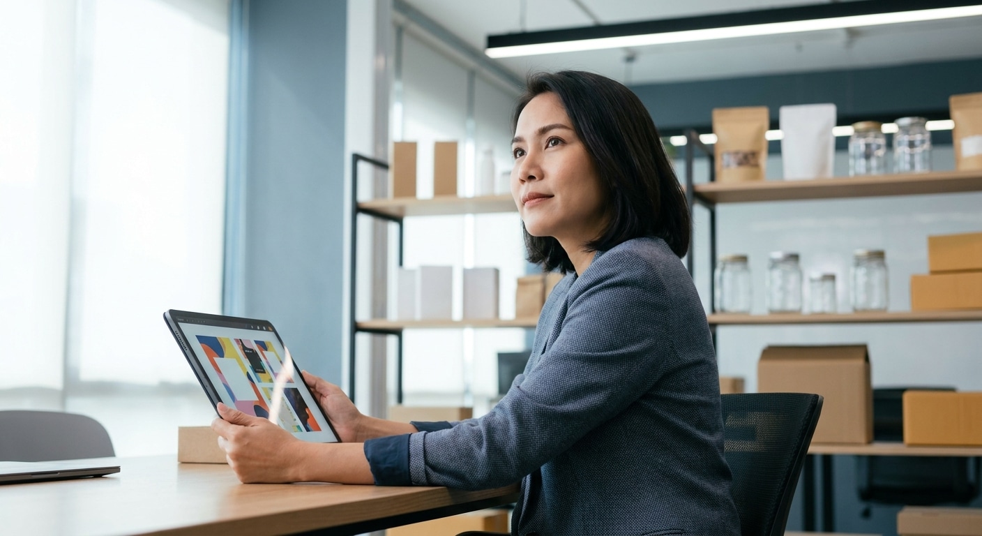 เทรนด์ 2026: ใช้ AI ออกแบบฉลากสินค้า ลดต้นทุน SME ยุคใหม่ - ai-label-design-trend-2026