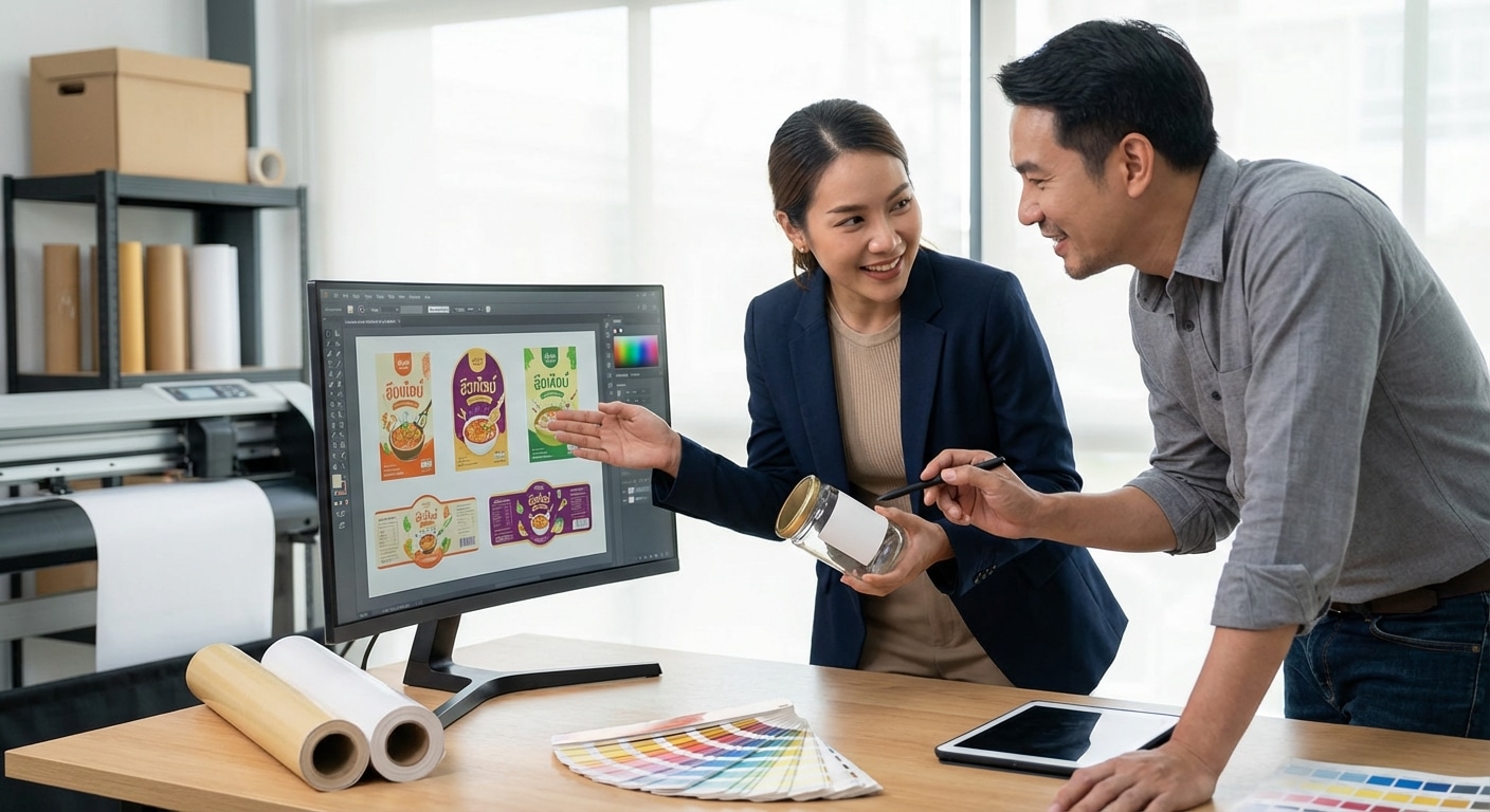 อัปเดตเทรนด์ 2026: AI ตัวช่วยออกแบบฉลากสินค้าให้ SME ไทย - ai-label-design-trend-2026