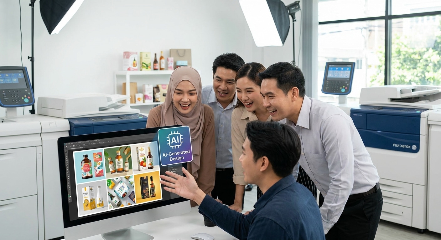 เทรนด์สิ่งพิมพ์ครึ่งปีหลัง 2026: AI พลิกโฉมงานออกแบบฉลาก - ai-packaging-design-trend-2026