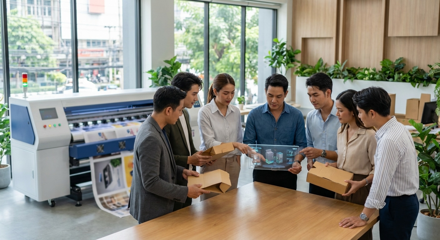 เทรนด์สิ่งพิมพ์ 2026: AI พลิกโฉมการออกแบบบรรจุภัณฑ์ SME - ai-packaging-design-trend-2026
