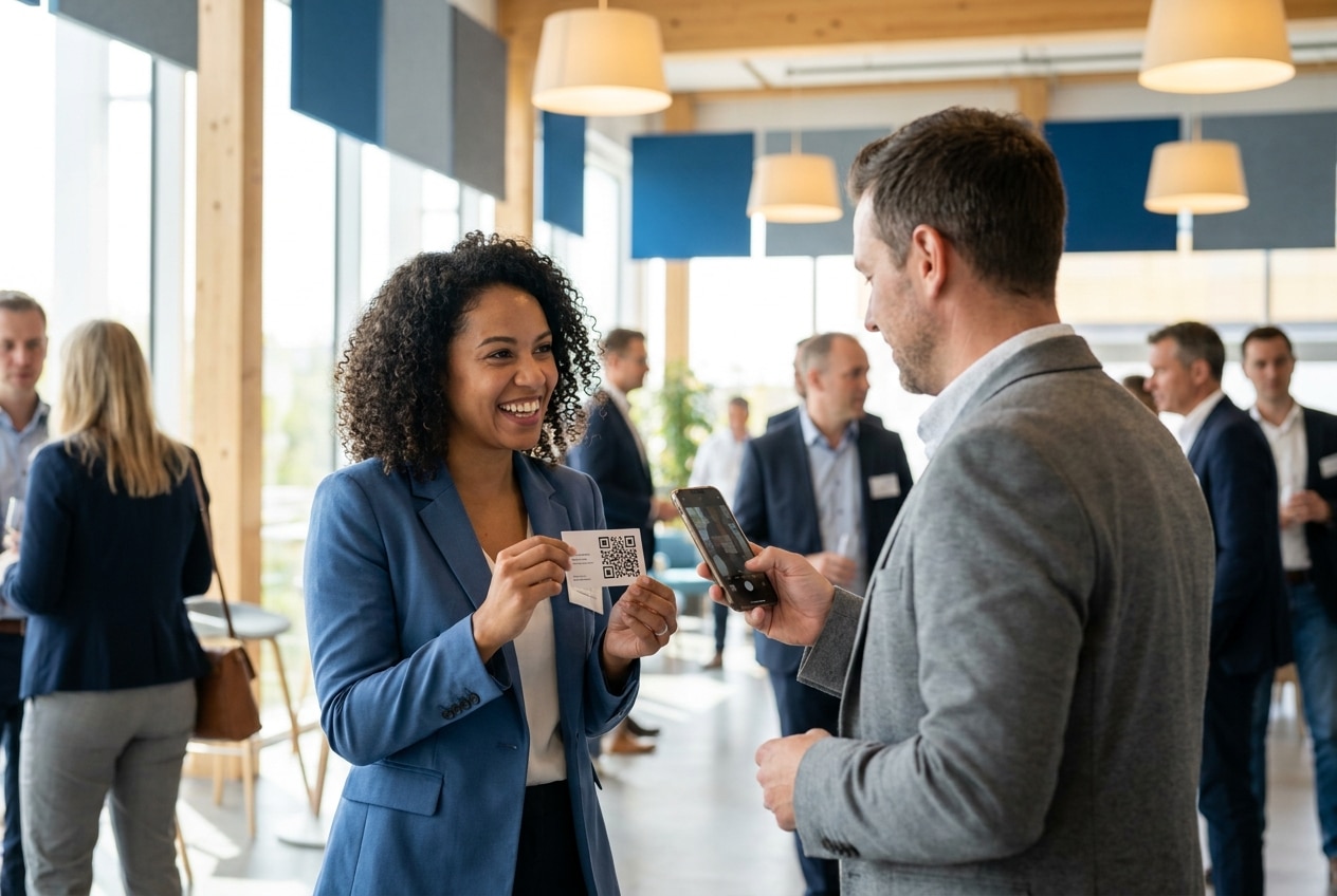 เทคนิคออกแบบนามบัตรติด QR Code เชื่อมออฟไลน์สู่ออนไลน์ - business-card-qr-marketing