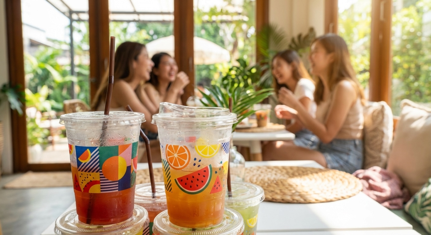 5 ไอเดียทำสติ๊กเกอร์ติดแก้วคาเฟ่ เพิ่มยอดขายรับหน้าร้อน - cafe-cup-sticker-printing-ideas