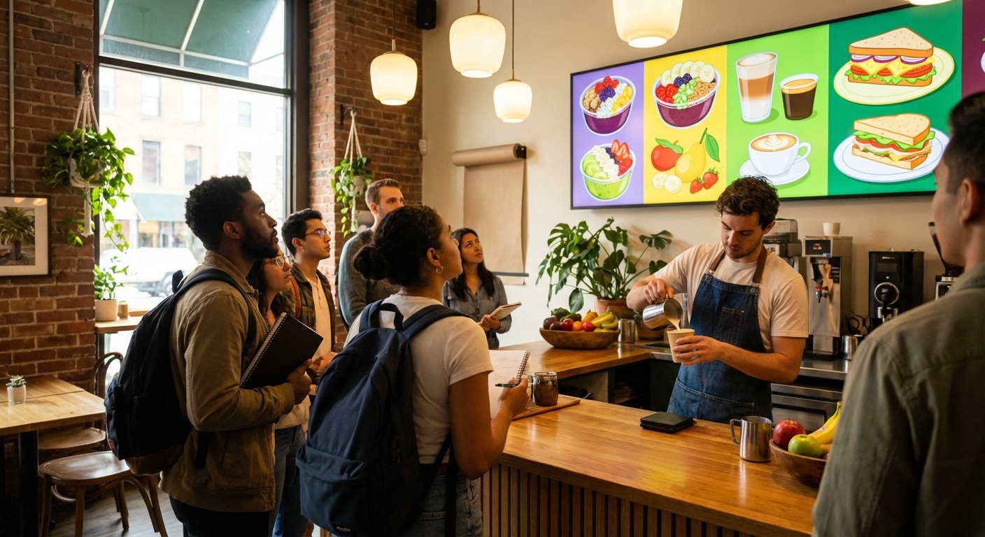 เทคนิคทำป้ายเมนูคาเฟ่ให้อ่านง่าย ดึงดูดลูกค้าเข้าร้าน - cafe-menu-sign-printing