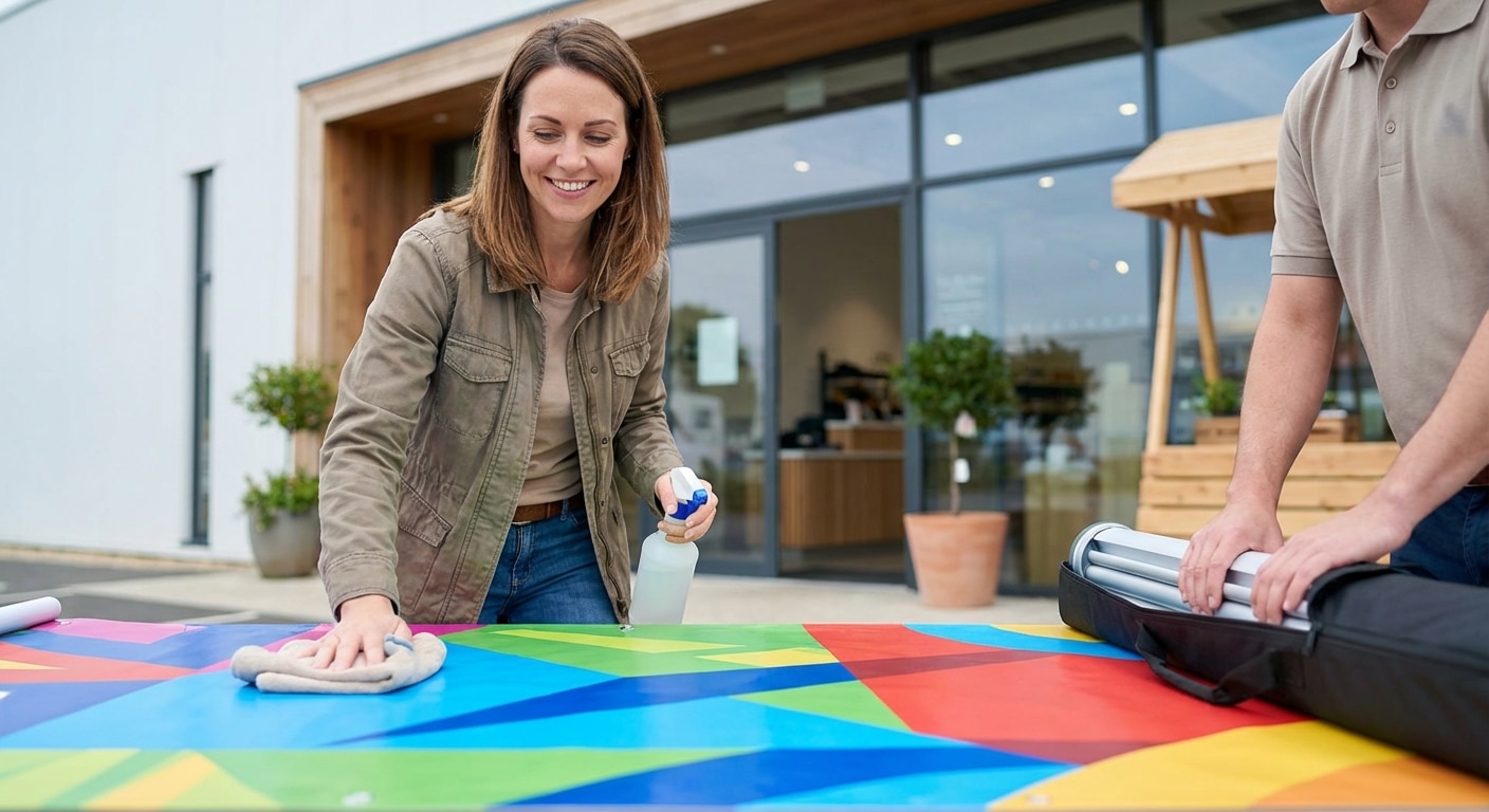 วิธีดูแลป้ายไวนิลและสแตนดี้ให้อยู่ทน สีสด ไม่ซีดจาง - care-vinyl-sign-standee