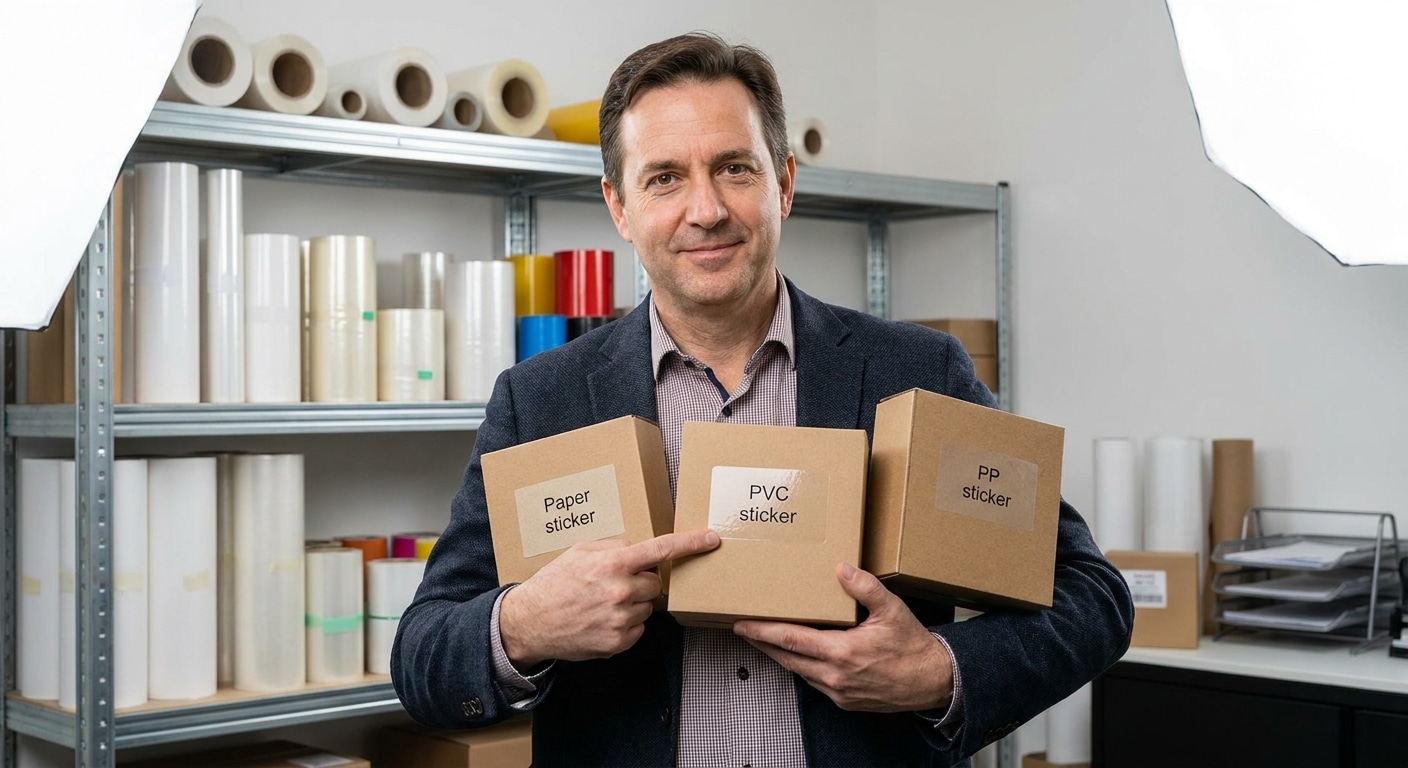 สติ๊กเกอร์กระดาษ vs PP vs PVC เลือกแบบไหนให้เหมาะกับสินค้า - choose-sticker-material-guide