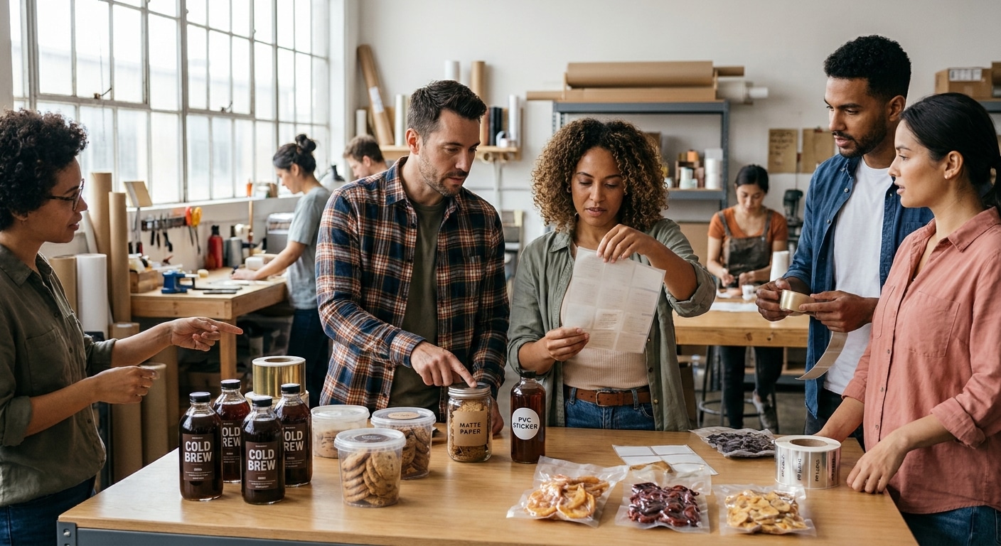 วัสดุพิมพ์ฉลากสินค้า SME: เลือกสติ๊กเกอร์แบบไหนให้ปัง? - choose-sticker-material-labels