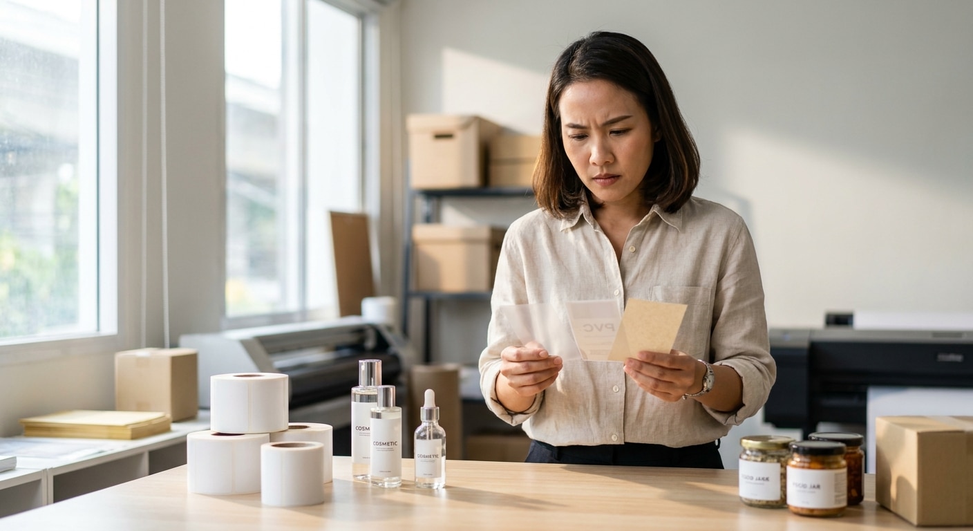 เลือกสติ๊กเกอร์แบบไหนดี? PP vs PVC vs กระดาษ ฉบับ SME - choose-sticker-material-sme