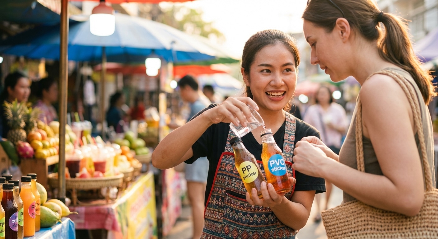 ทริคเลือกสติ๊กเกอร์ติดเครื่องดื่มรับซัมเมอร์ ฉบับ SME - choose-sticker-material-sme-guide