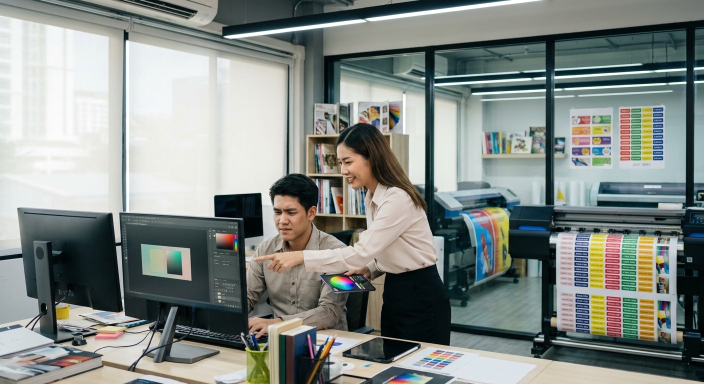 คัมภีร์ SME 2026: ตั้งค่าไฟล์พิมพ์ CMYK ยังไงให้สีตรงปก? - cmyk-print-file-setup-guide