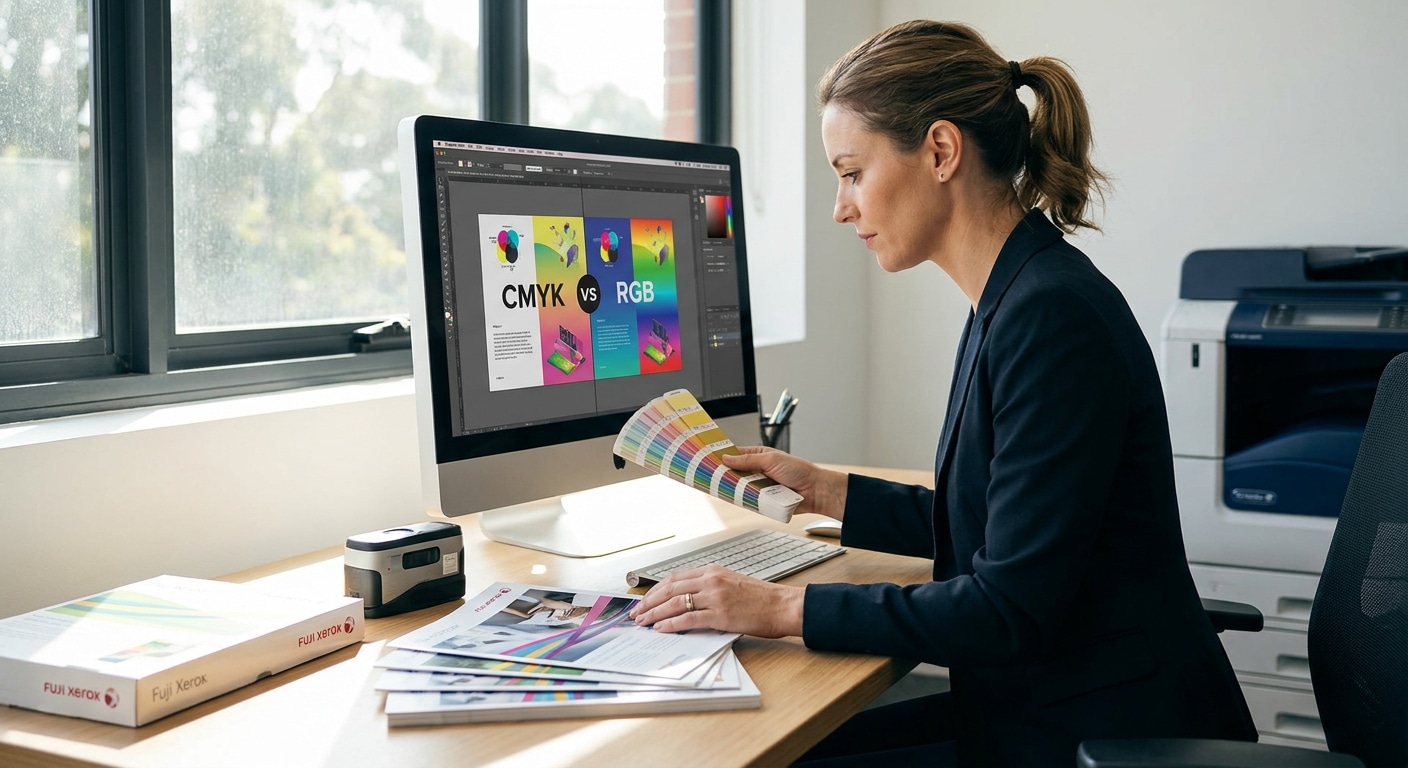 ออกแบบงานพิมพ์ต้องรู้! สี CMYK กับ RGB ต่างกันอย่างไร? - cmyk-vs-rgb-printing-design