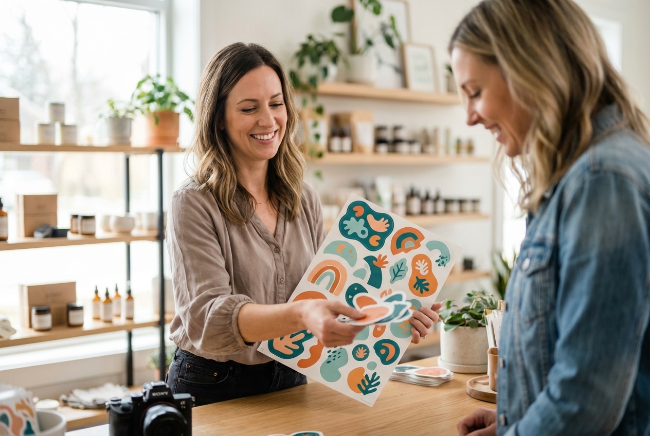 ทำสติ๊กเกอร์ไดคัทแจกลูกค้า เทคนิคสร้างภาพจำให้แบรนด์ - custom-diecut-sticker-giveaways