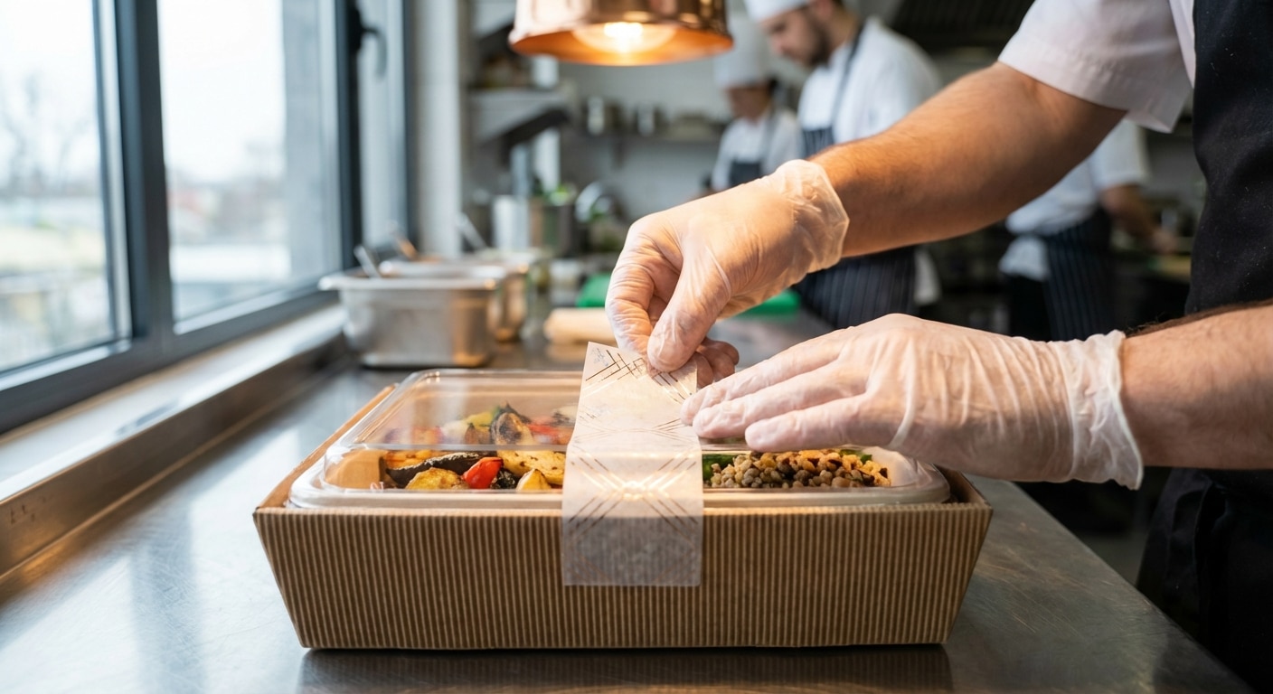 สติ๊กเกอร์ติดกล่องอาหาร ตัวช่วยอัปยอดเดลิเวอรี่ร้านคุณ - delivery-food-box-sticker