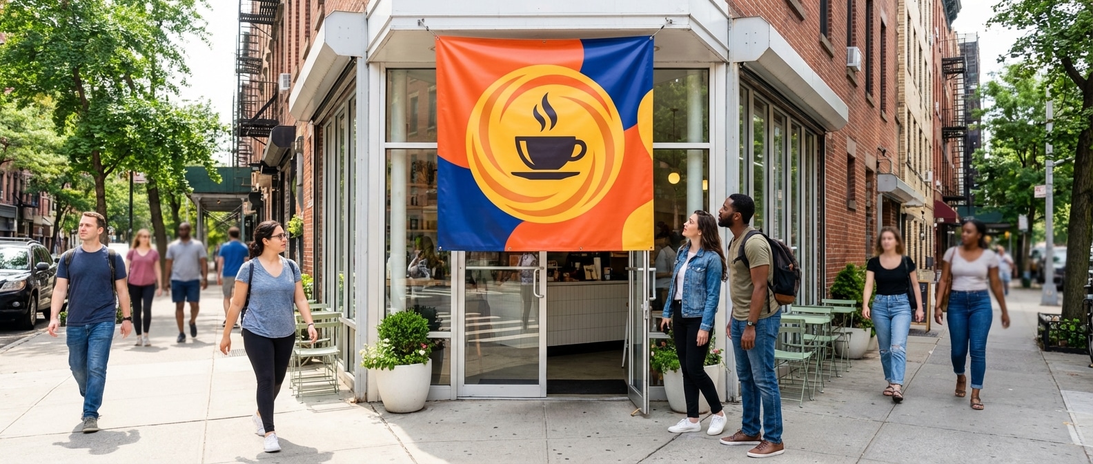 ออกแบบป้ายไวนิลหน้าร้านอย่างไร ให้ดึงดูดลูกค้าใน 3 วินาที - design-vinyl-banner-tips