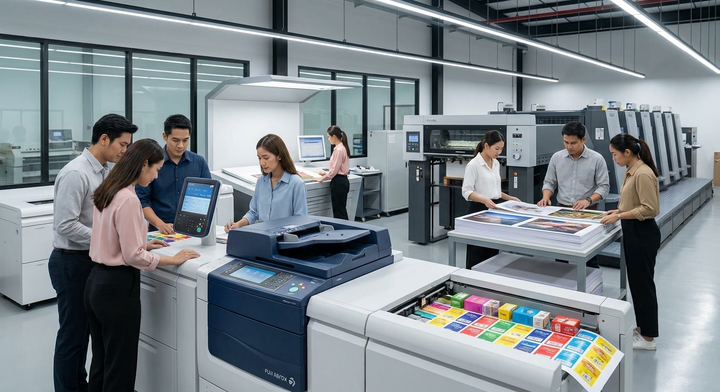 พิมพ์ดิจิตอล vs ออฟเซ็ท แบบไหนตอบโจทย์ SME ไทยปี 2026 - digital-vs-offset-printing-sme