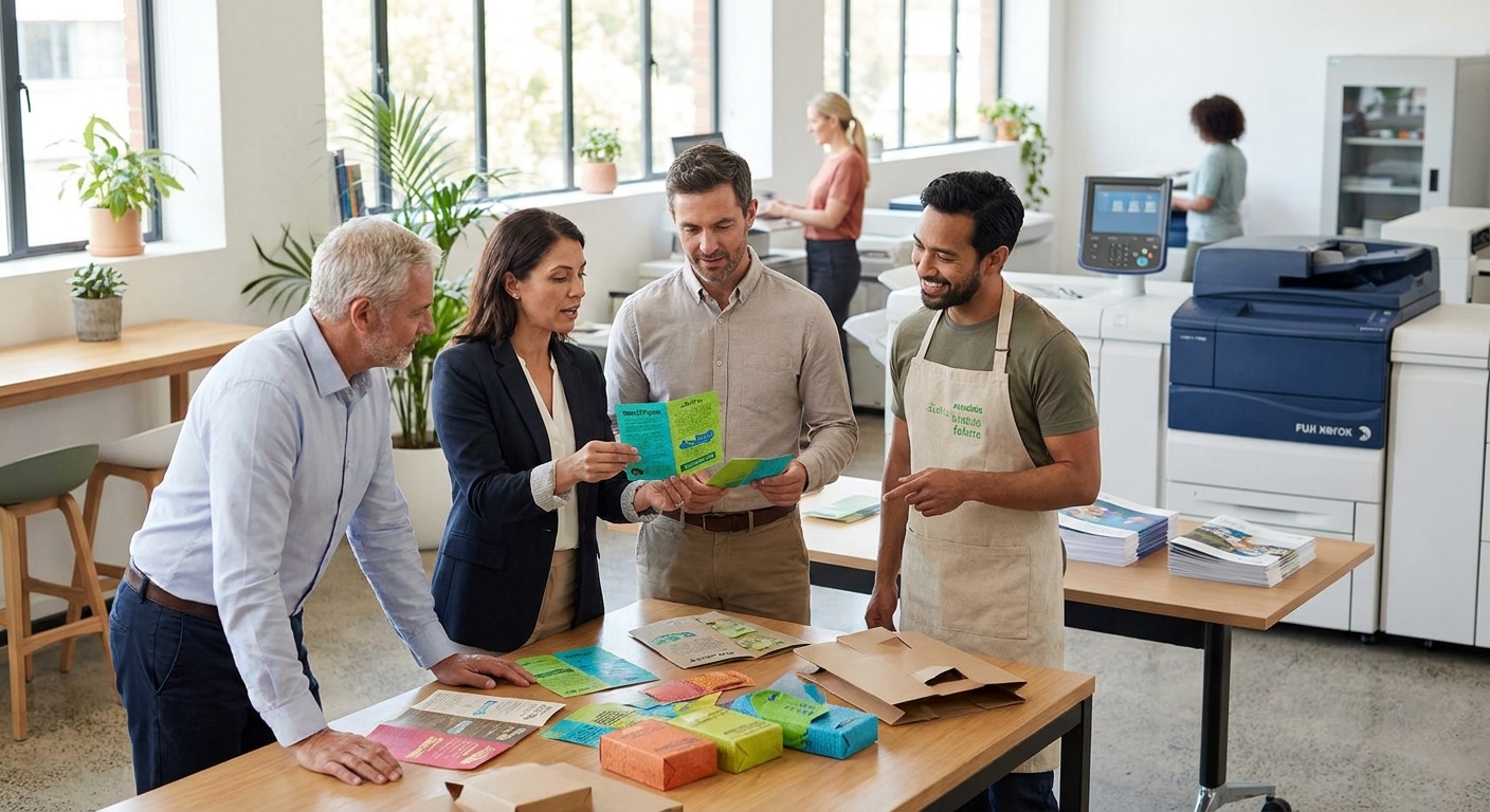 เทรนด์สื่อสิ่งพิมพ์ 2026: วัสดุรักษ์โลกเพิ่มมูลค่าแบรนด์ - eco-friendly-print-trend-2026