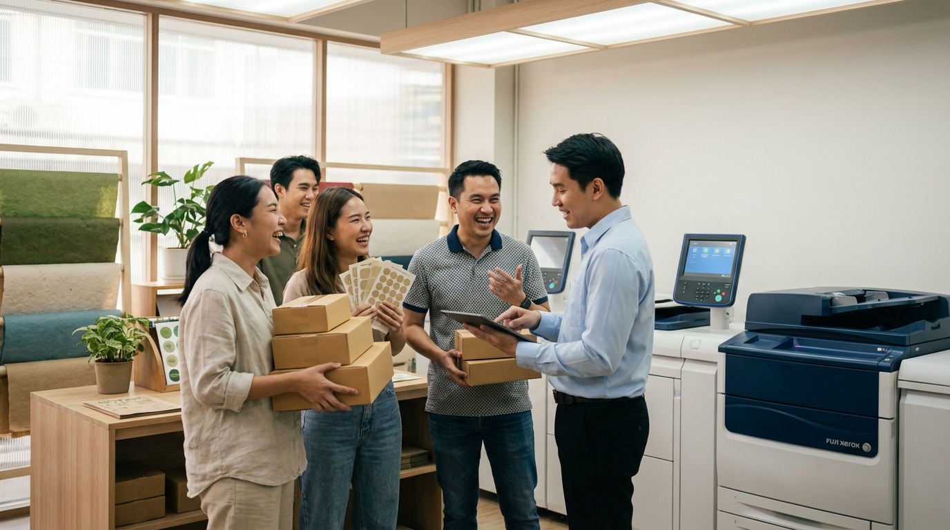 เทรนด์สิ่งพิมพ์ 2026: ป้ายและสติ๊กเกอร์รักษ์โลกมาแรง - eco-friendly-printing-trend-2026