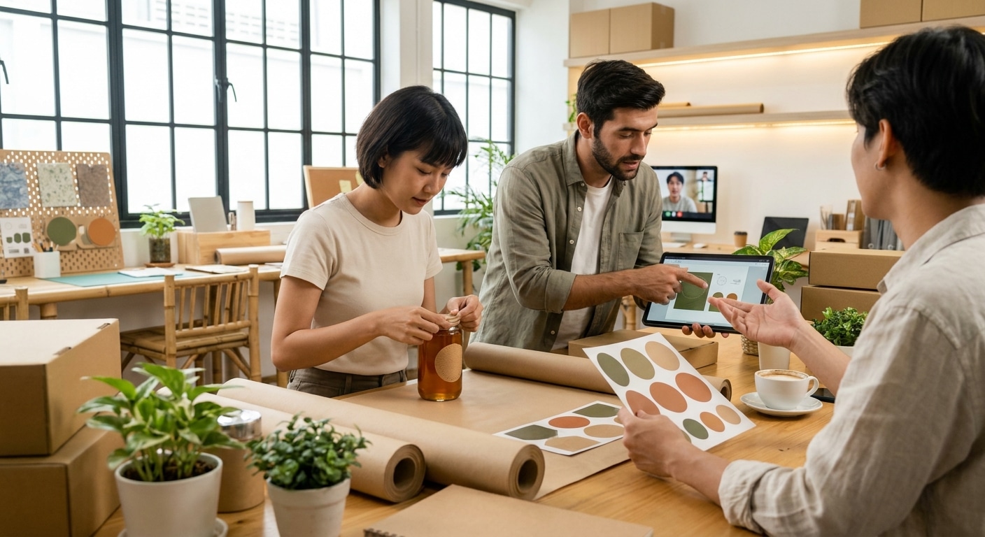 เทรนด์สื่อสิ่งพิมพ์ 2026: สติ๊กเกอร์รักษ์โลกดันยอดขาย SME - eco-friendly-printing-trend-2026