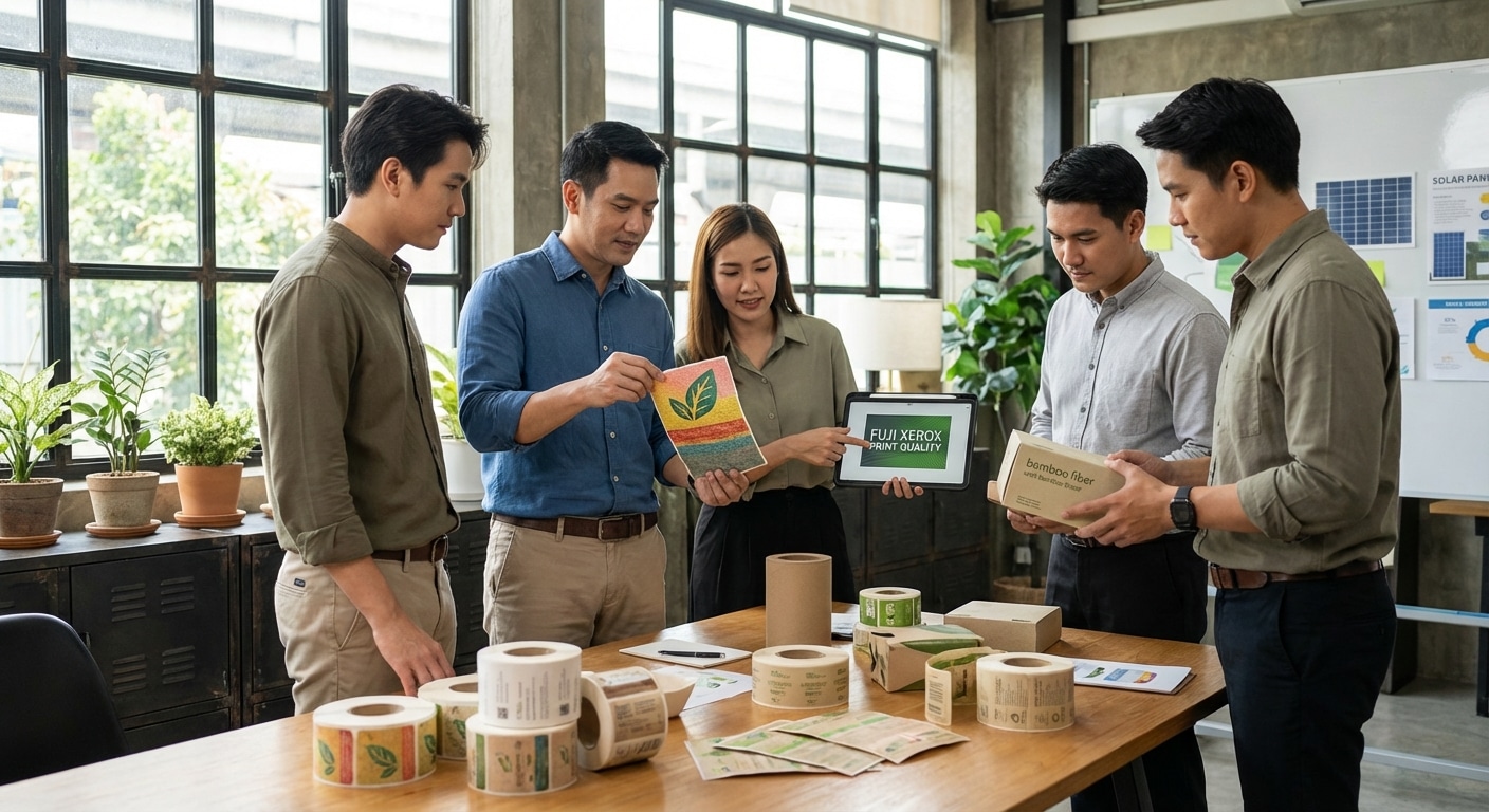 จับตาเทรนด์สิ่งพิมพ์ปลายปี 2026: ฉลากสินค้ารักษ์โลกมาแรง - eco-friendly-printing-trend-2026