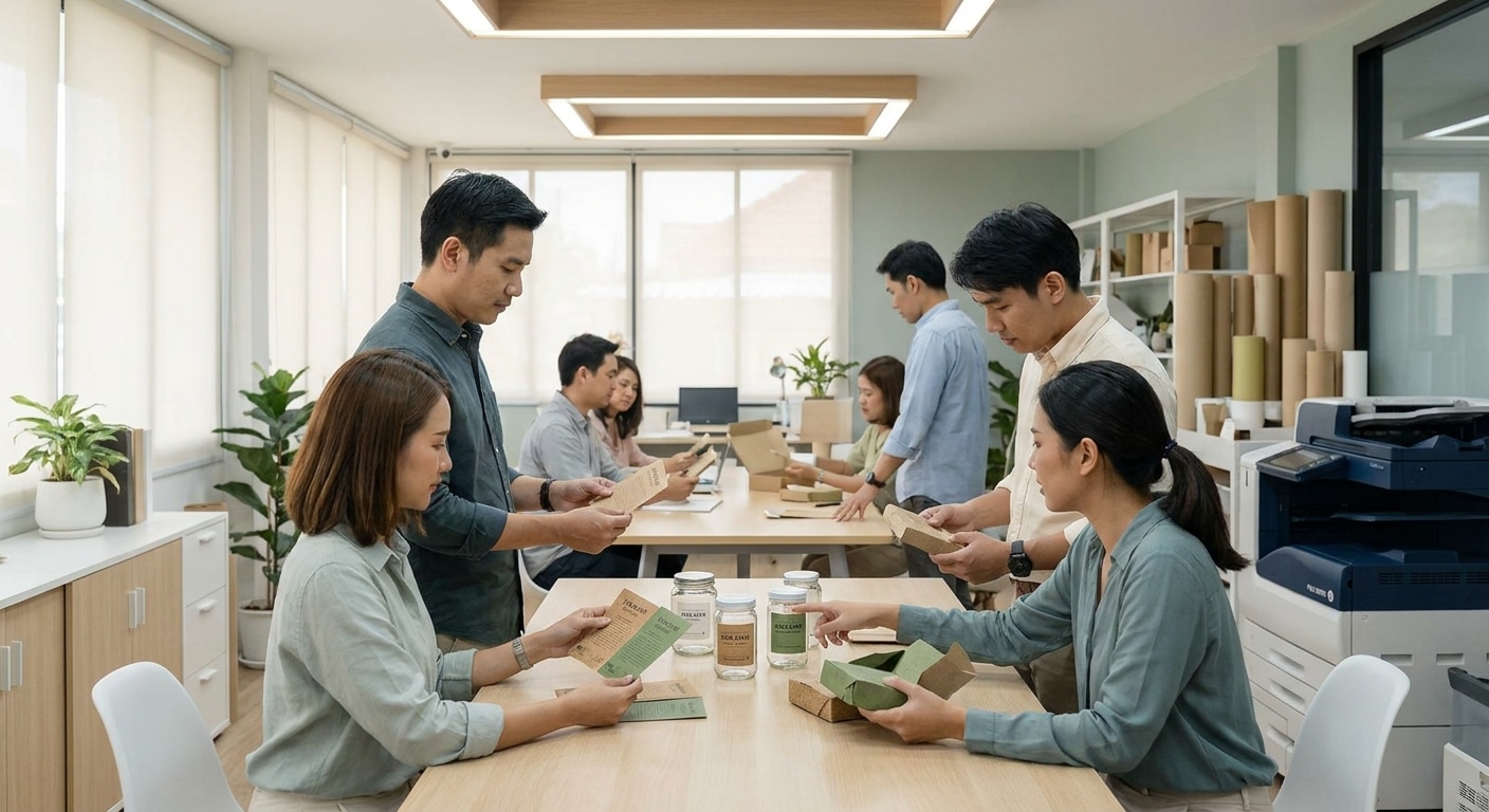 เทรนด์สื่อสิ่งพิมพ์ 2026: นวัตกรรมฉลากรักษ์โลกเพื่อ SME - eco-friendly-printing-trend-2026