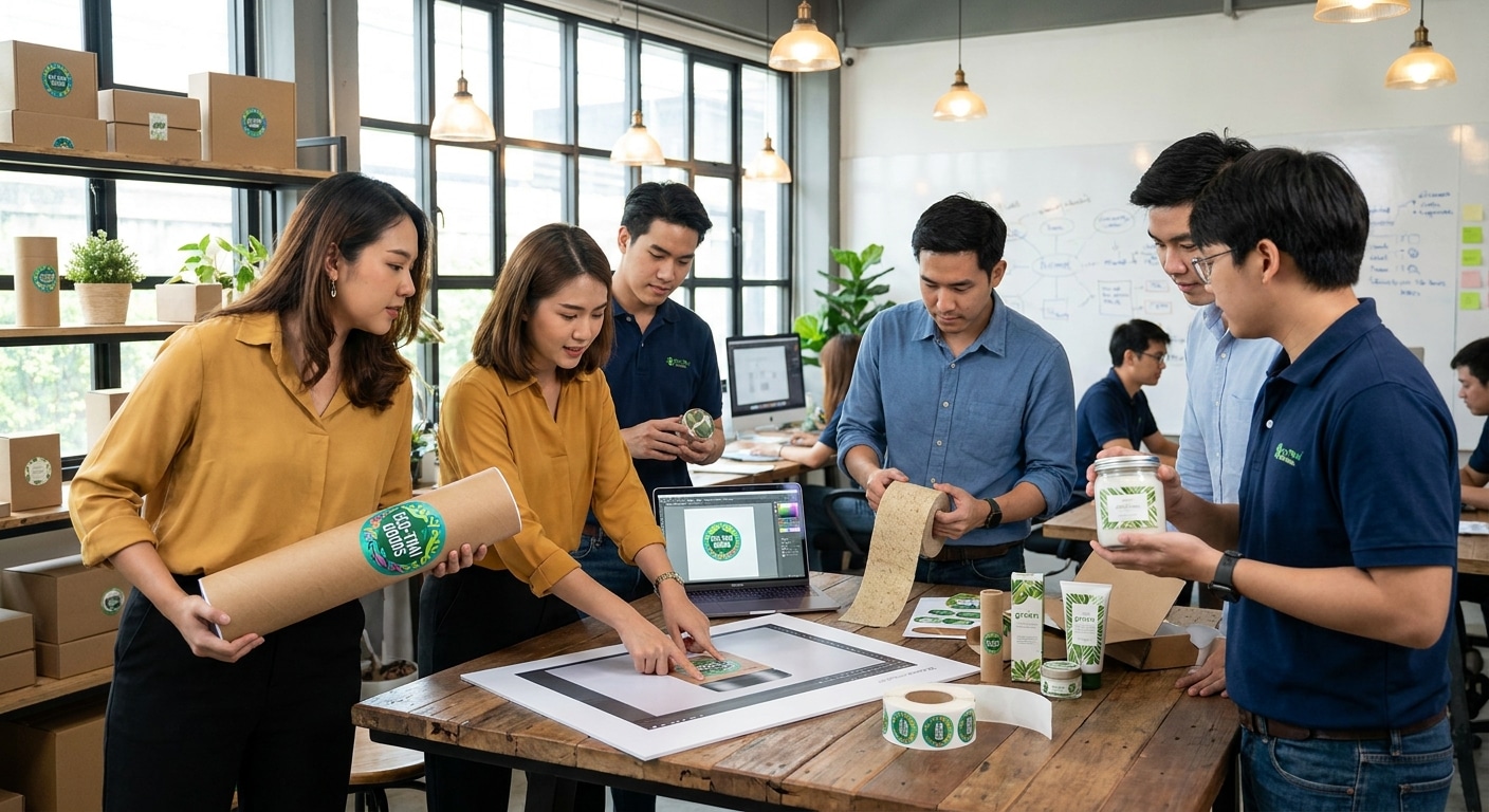 เทรนด์สื่อสิ่งพิมพ์ 2026: ฉลากรักษ์โลกดันยอดขาย SME ไทย - eco-friendly-printing-trend-2026