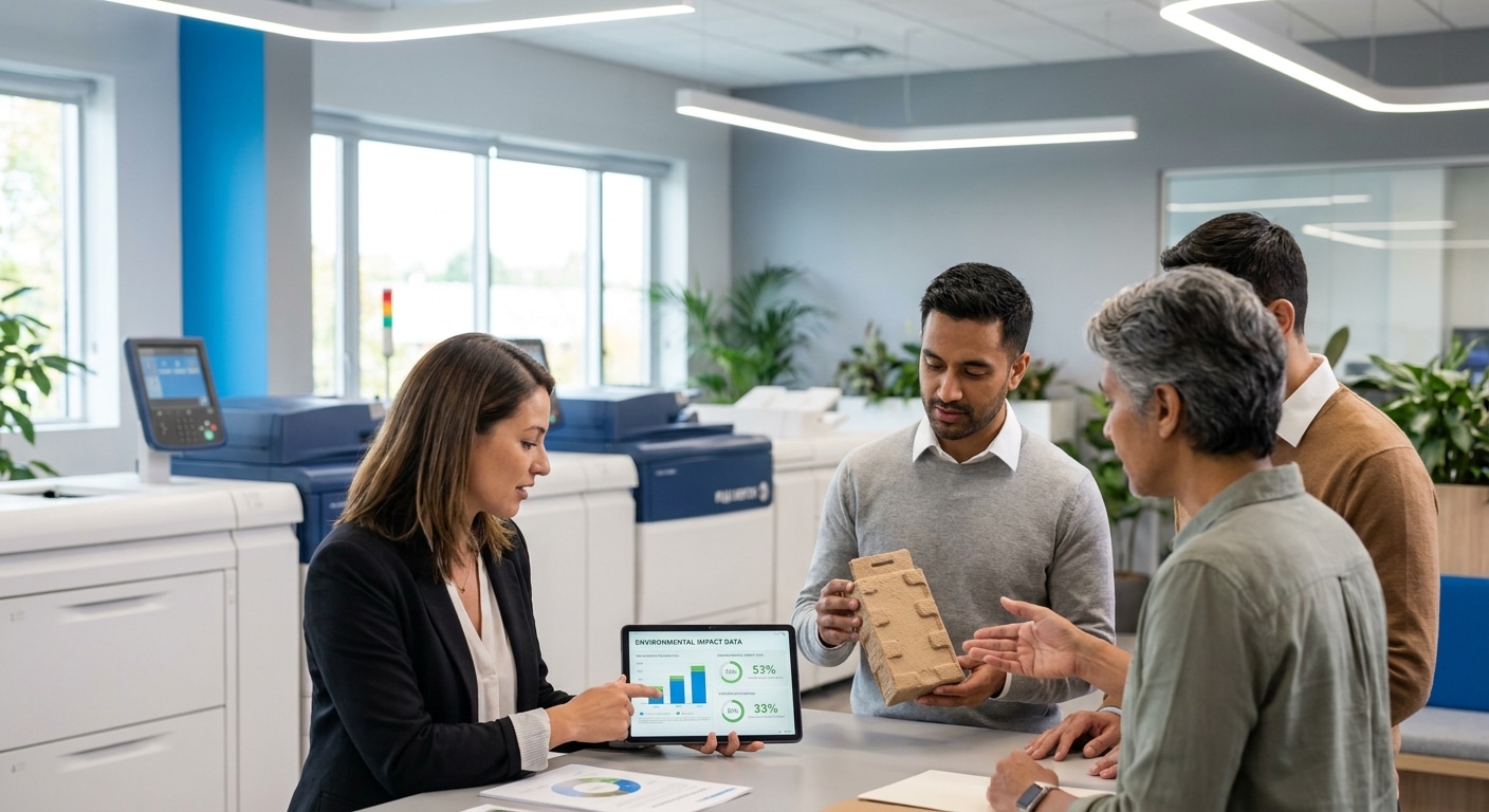 เจาะเทรนด์สิ่งพิมพ์ 2026! นวัตกรรมหมึกรักษ์โลกสำหรับ SME - eco-friendly-printing-trend-2026