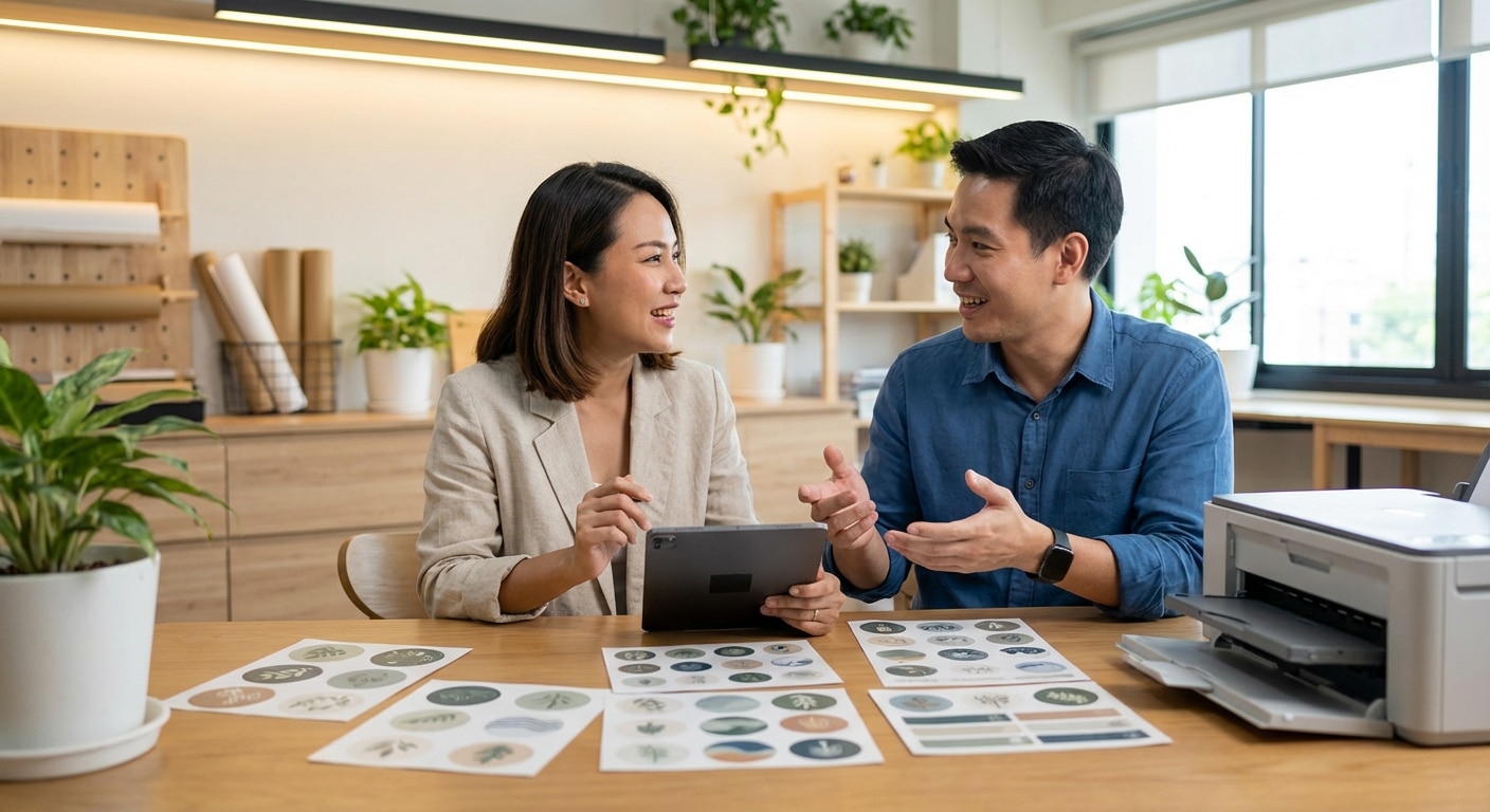 เทรนด์สติ๊กเกอร์รักษ์โลก 2026 นวัตกรรมพิมพ์ที่ SME ต้องรู้ - eco-friendly-sticker-trend-2026