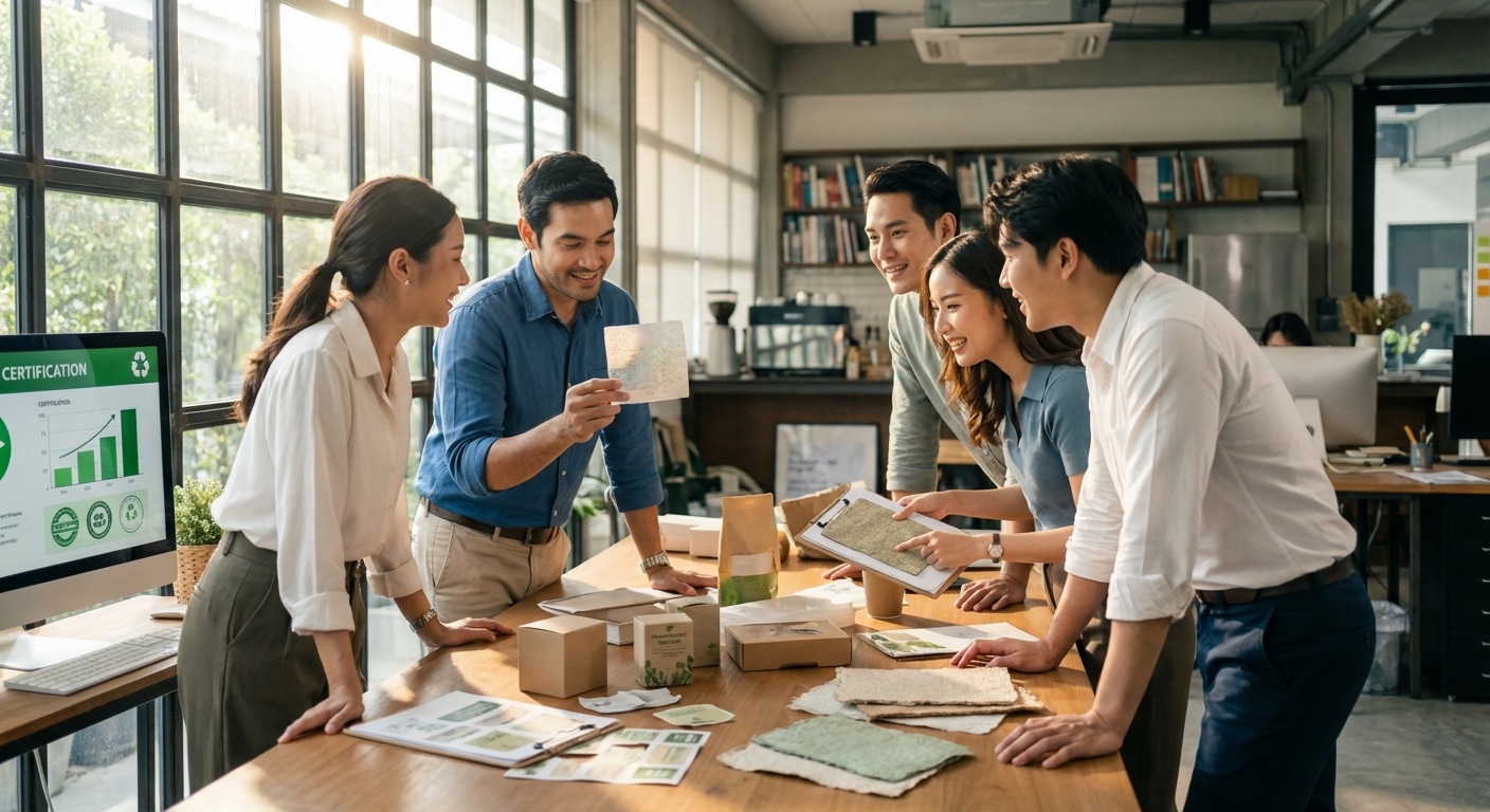 จับตาเทรนด์สิ่งพิมพ์ปลายปี 2026! นวัตกรรมฉลากสินค้ารักษ์โลก - eco-label-printing-trend-2026