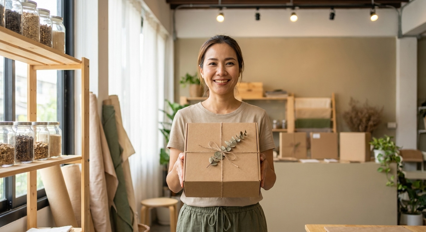 เทรนด์สิ่งพิมพ์ 2026: แพคเกจจิ้งรักษ์โลกดันยอดขาย SME - eco-packaging-print-trend-2026