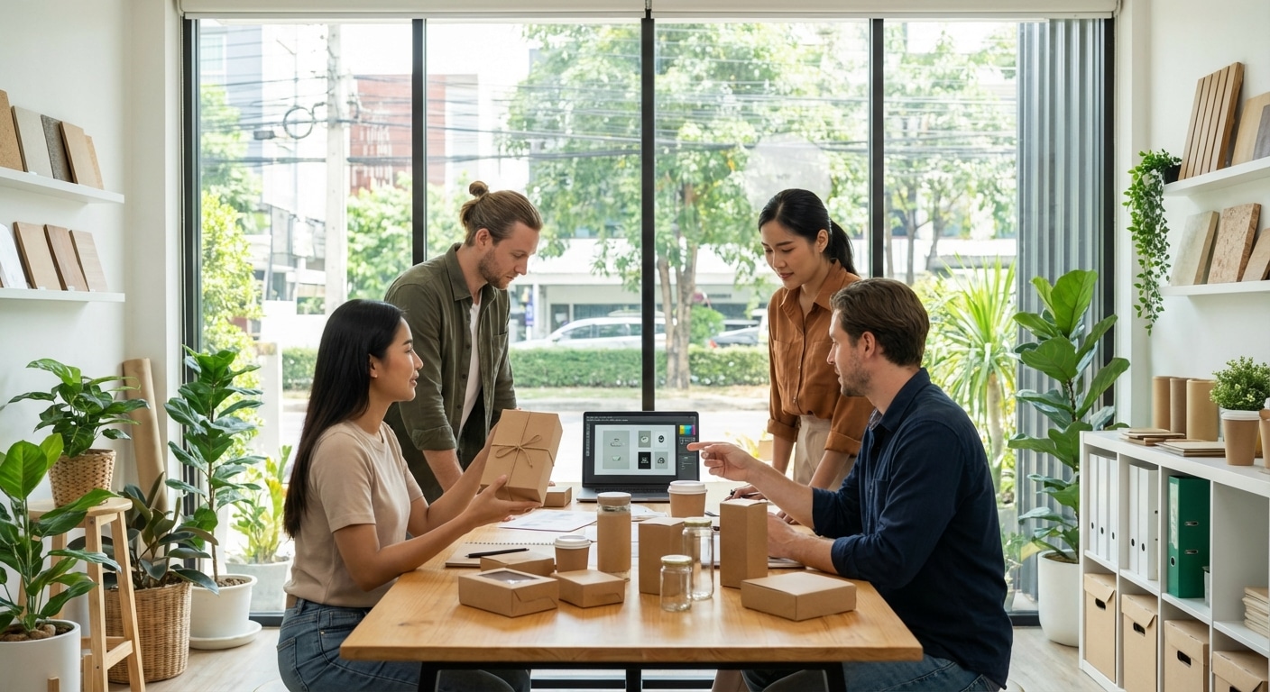 เจาะเทรนด์สิ่งพิมพ์ 2026: แพ็กเกจจิ้งรักษ์โลก มัดใจลูกค้า - eco-packaging-print-trend-2026