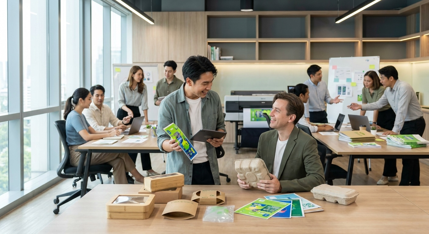 เทรนด์แพ็กเกจจิ้ง 2026! สื่อสิ่งพิมพ์รักษ์โลกมาแรง - eco-packaging-printing-trend