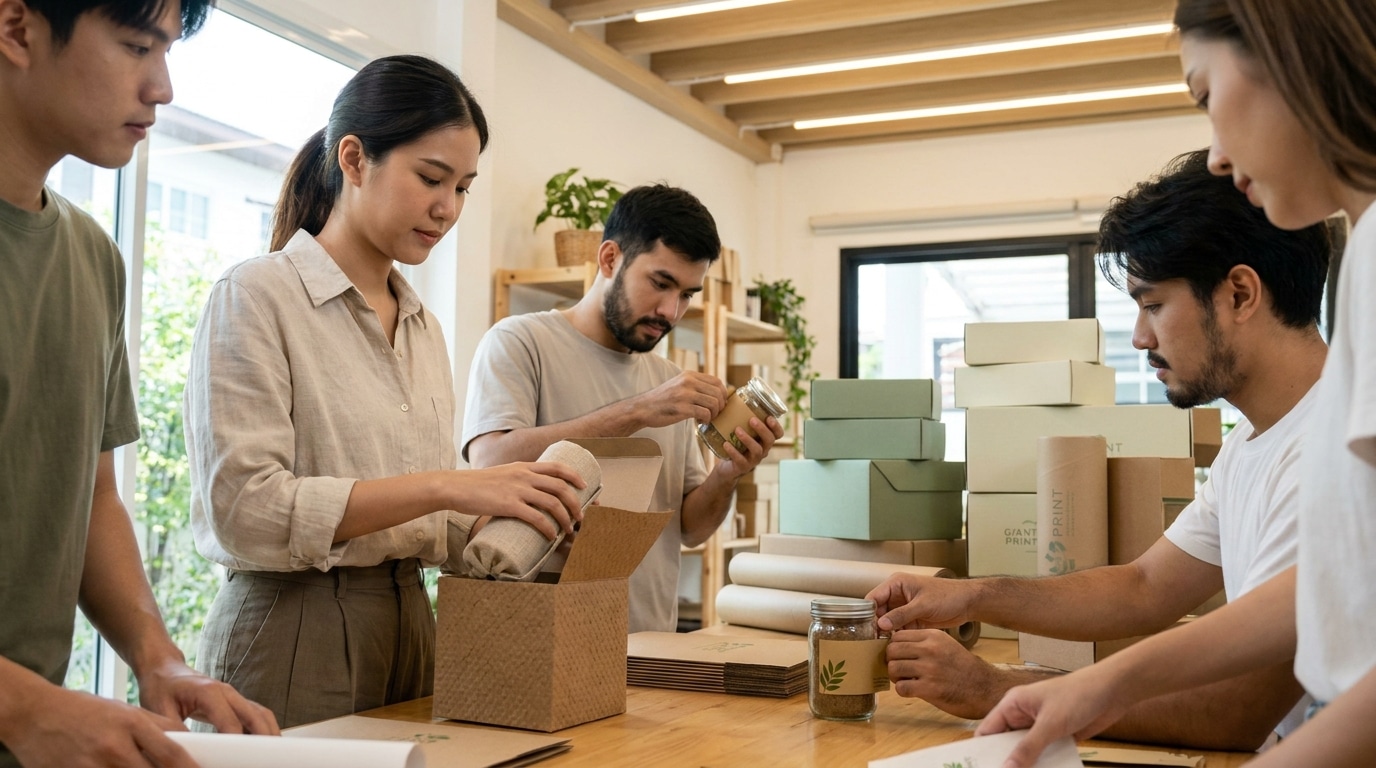 เทรนด์สิ่งพิมพ์ 2026: แพ็กเกจจิ้งรักษ์โลกพลิกโฉม SME - eco-printing-trend-2026